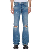 Mens Bronko Texas Blue Studded Bootcut Denim Jeans - Denim
