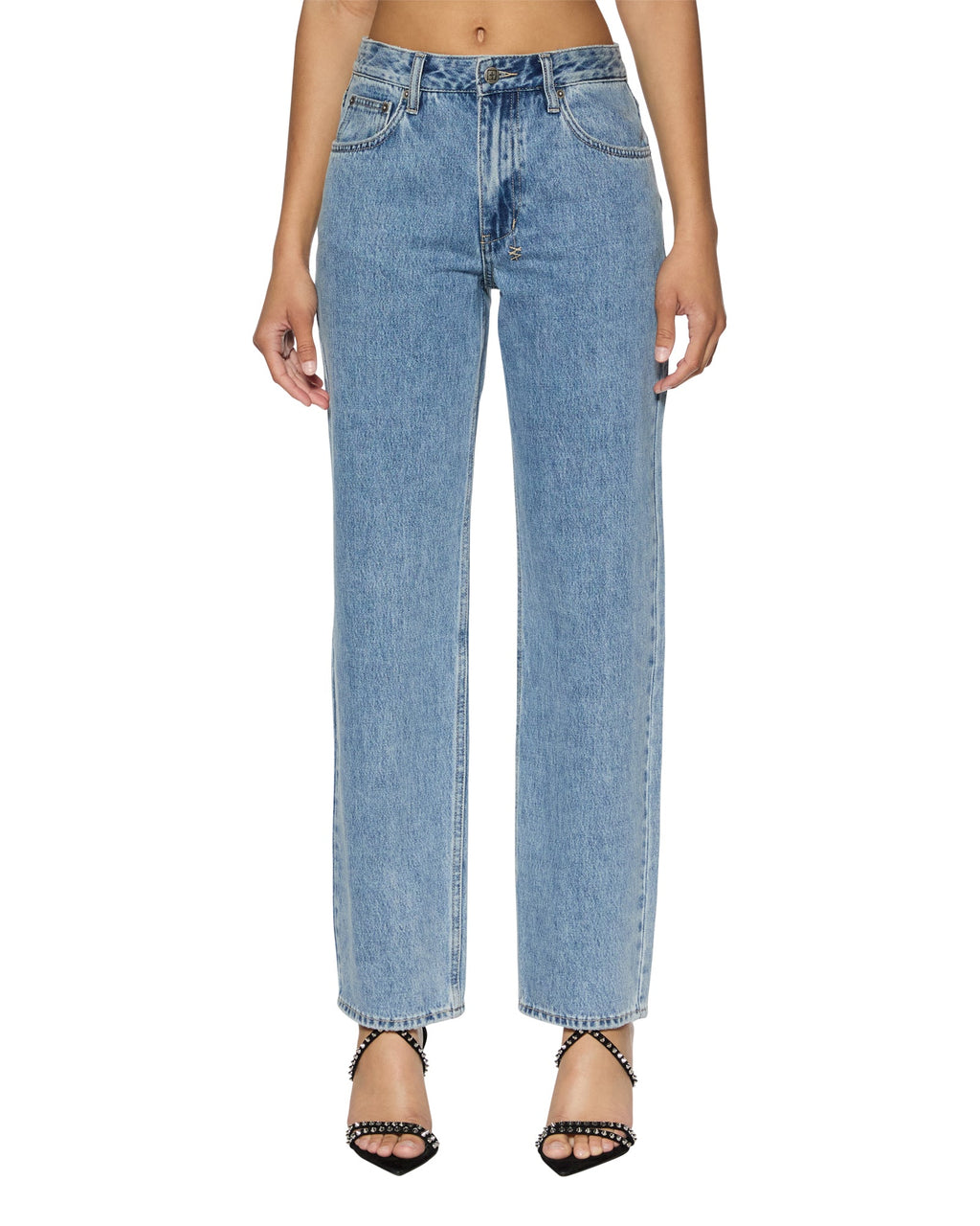 Womens Brooklyn Authentik Straight Denim Jeans - Denim