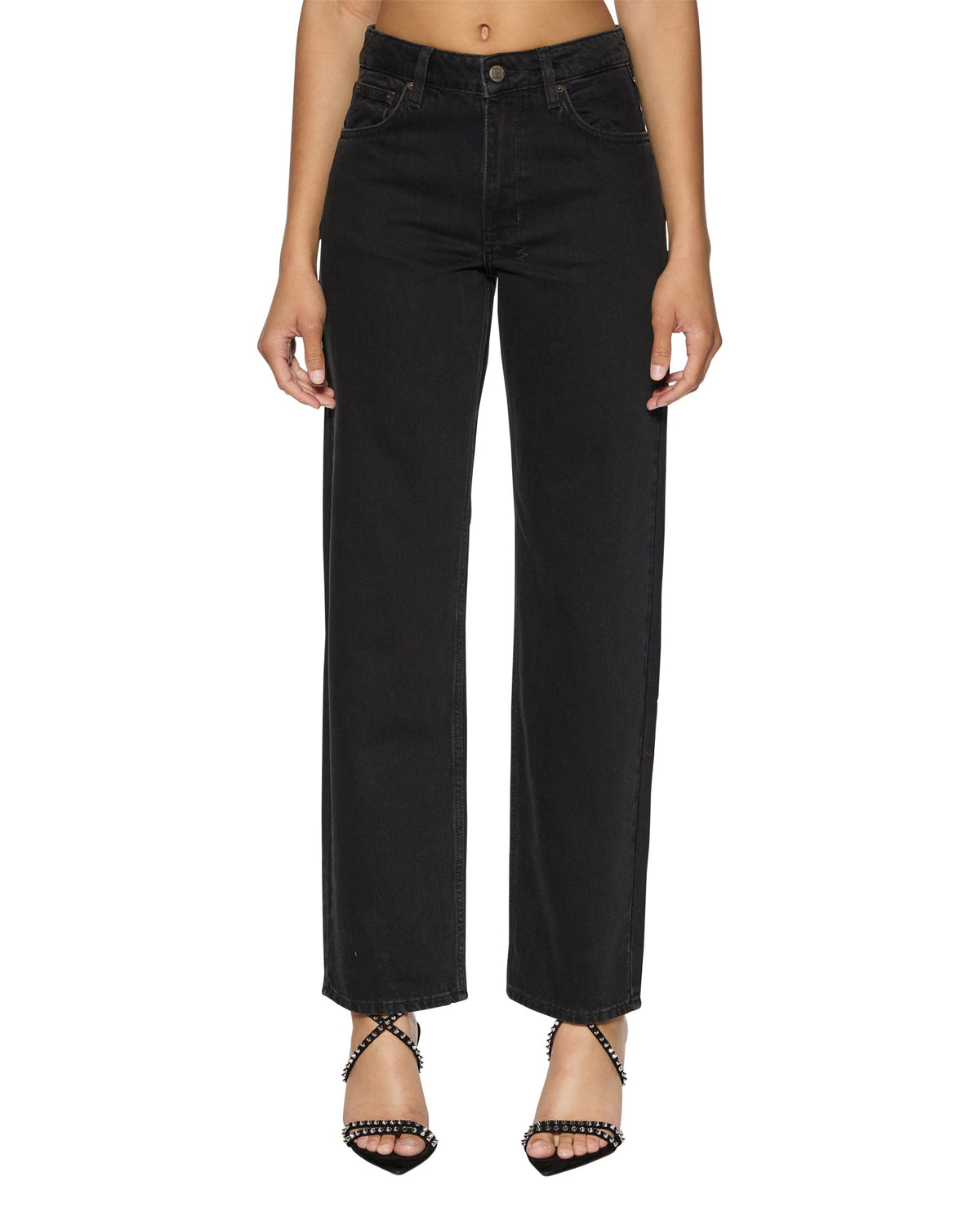 Womens Brooklyn Jean Stealth Straight Denim Jeans - Black