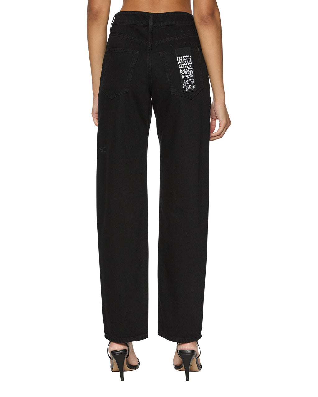 Womens Brooklyn Jet Black Straight Denim Jeans - Black