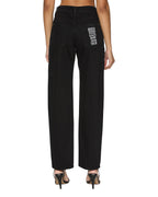 Womens Brooklyn Jet Black Straight Denim Jeans - Black