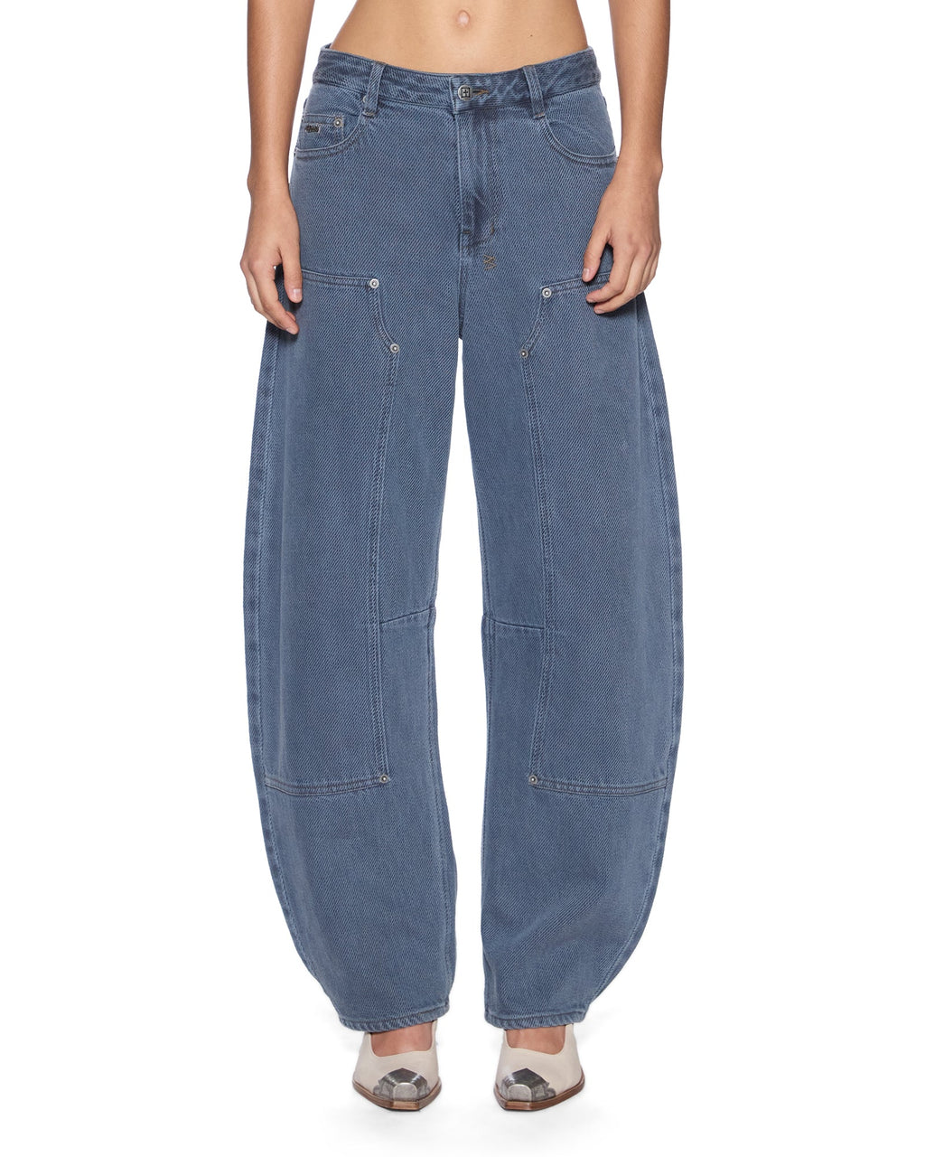 Womens Barrel Jean Carpenter Mirage Barrel Leg Denim Jeans - Blue