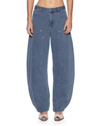 Womens Barrel Jean Carpenter Mirage Barrel Leg Denim Jeans - Blue