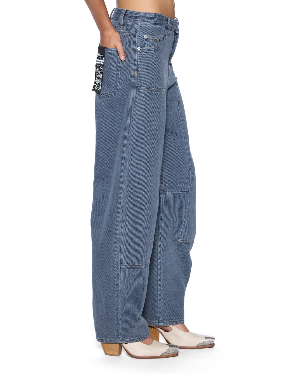 Womens Barrel Jean Carpenter Mirage Barrel Leg Denim Jeans - Blue