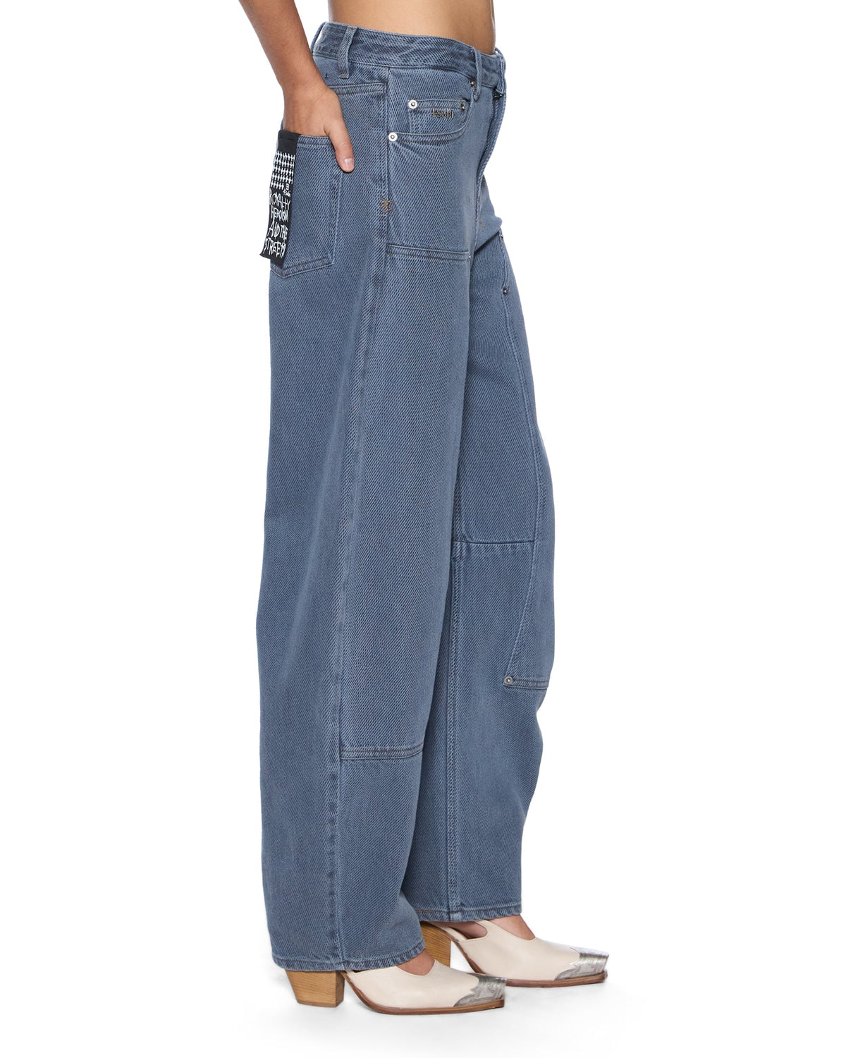 Womens Barrel Jean Carpenter Mirage Barrel Leg Denim Jeans - Blue