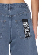 Womens Barrel Jean Carpenter Mirage Barrel Leg Denim Jeans - Blue