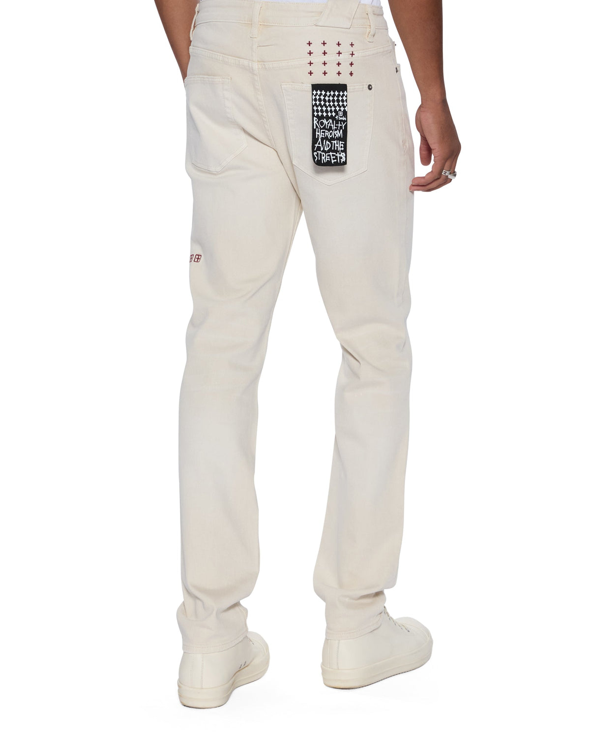 Mens Chitch 1999 Ivory Slim Denim Jeans - Beige