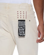 Mens Chitch 1999 Ivory Slim Denim Jeans - Beige