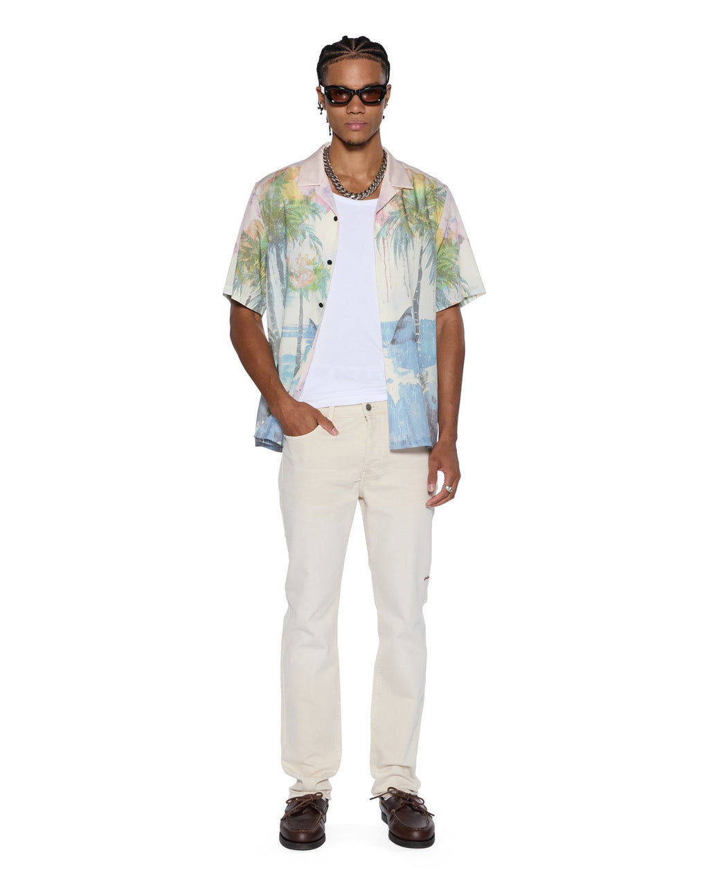 Mens Chitch 1999 Ivory Slim Denim Jeans - Beige