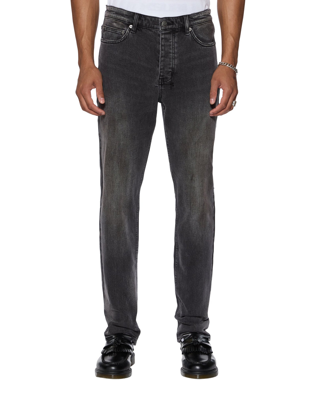 Mens Chitch 1999 Torqued Black Slim Denim Jeans - Black