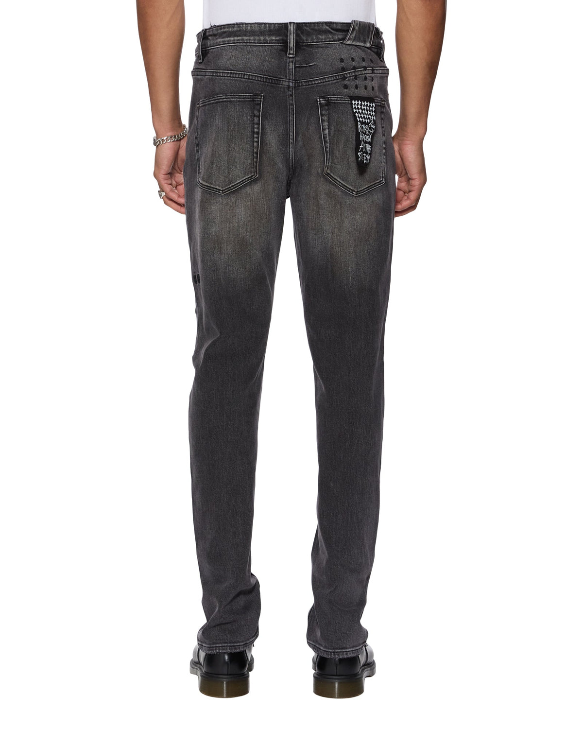Mens Chitch 1999 Torqued Black Slim Denim Jeans - Black