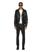 Mens Chitch Black Wax Slim Denim Jeans - Black