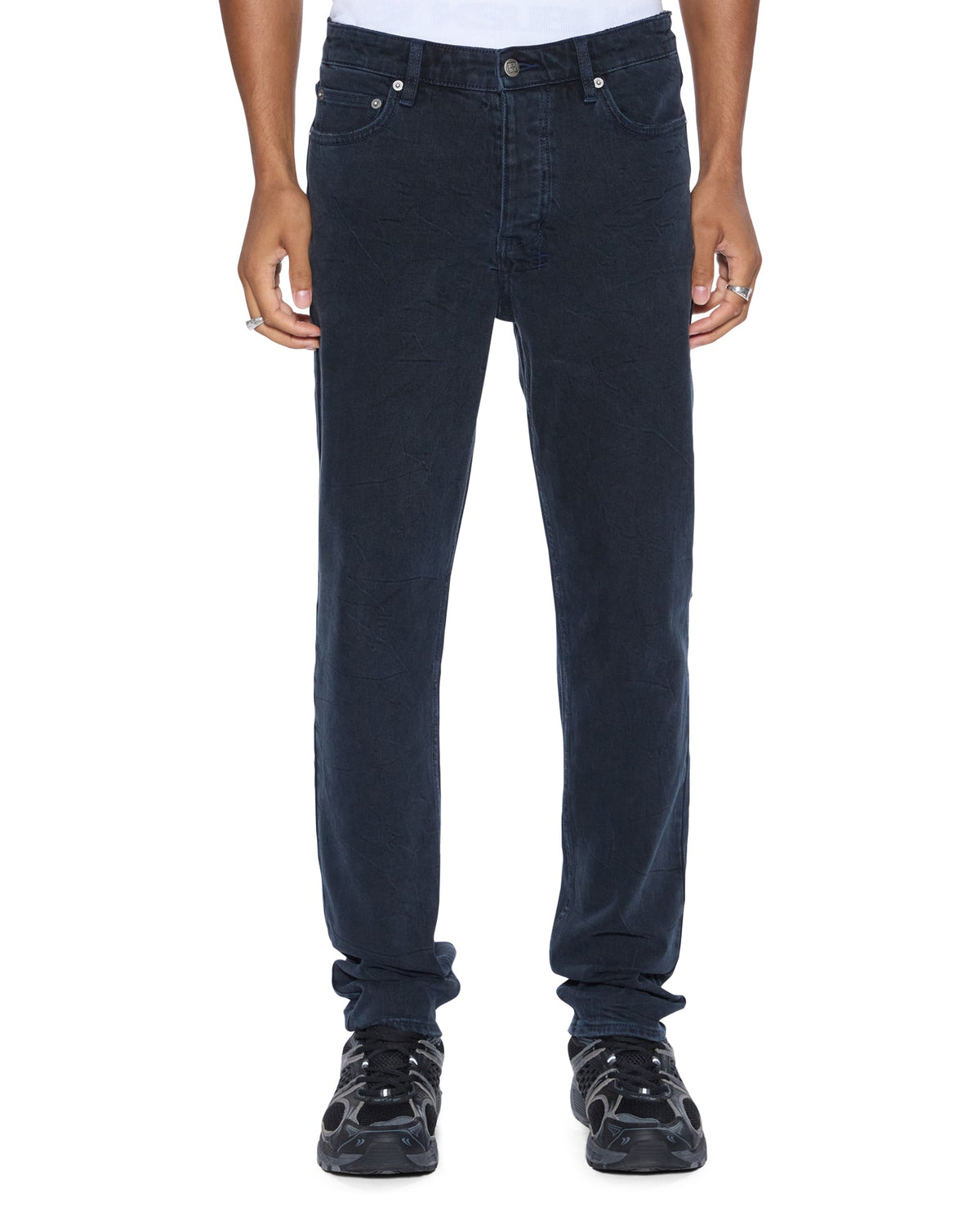 Mens Chitch Black/blue Slim Denim Jeans - Denim