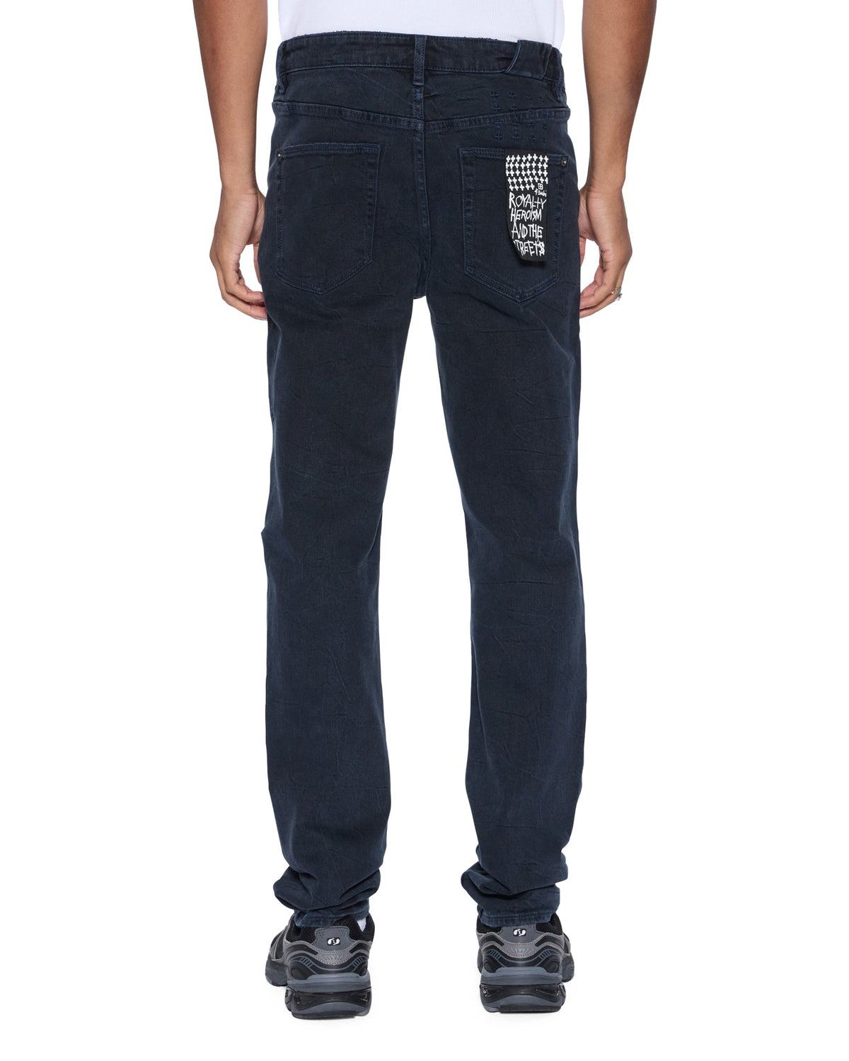 Mens Chitch Black/blue Slim Denim Jeans - Denim