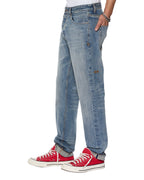 Mens Chitch Selvedge Blue Moon Slim Denim Jeans - Denim