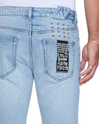 Mens Chitch Duke Blue Slim Denim Jeans - Denim