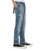 Mens Chitch Hendrix Blue Repair Slim Denim Jeans - Denim