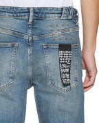 Mens Chitch Hendrix Blue Repair Slim Denim Jeans - Denim