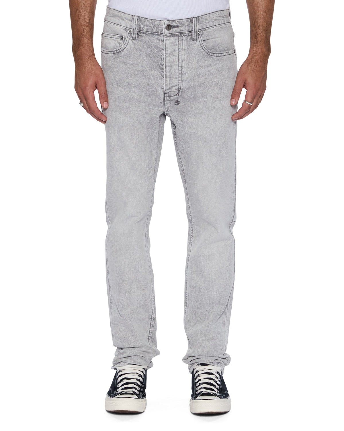 Mens Chitch Jupiter Skrawl Slim Denim Jeans - Grey