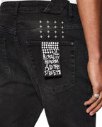 Mens Chitch Krow Slim Denim Jeans - Black