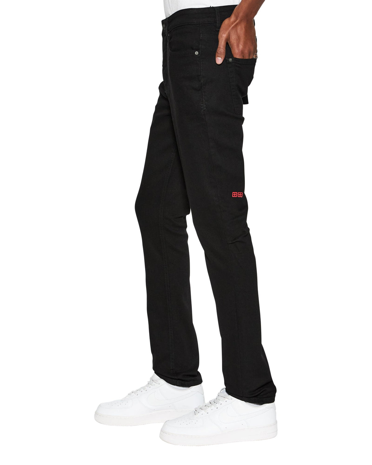 Mens Chitch Laid Black Slim Denim Jeans - Black