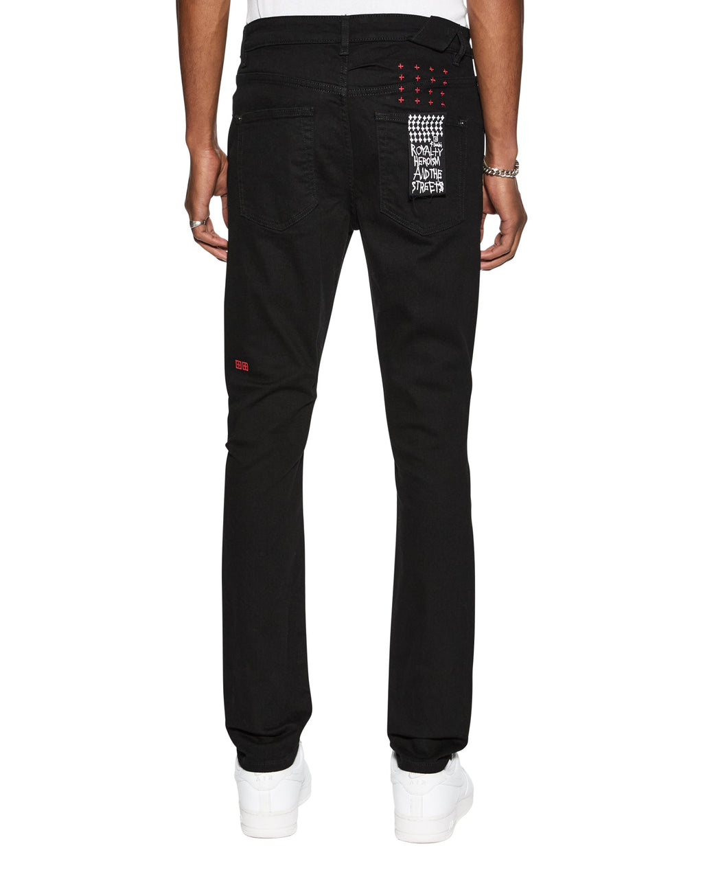 Mens Chitch Laid Black Slim Denim Jeans - Black