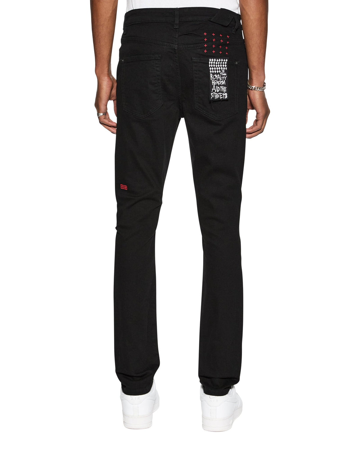Mens Chitch Laid Black Slim Denim Jeans - Black