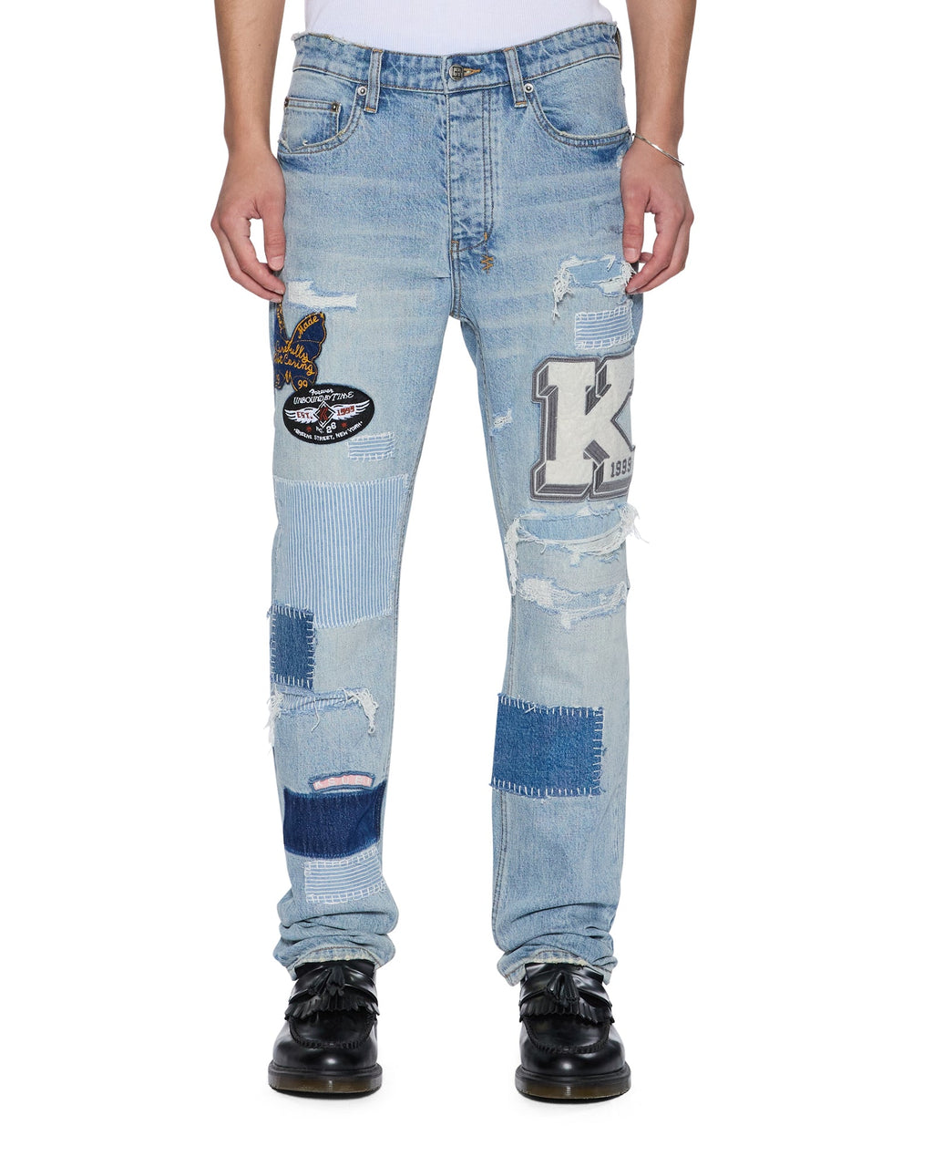 Mens Chitch Manhattan Repair Slim Denim Jeans - Denim