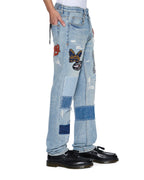 Mens Chitch Manhattan Repair Slim Denim Jeans - Denim