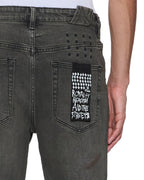 Mens Chitch Mekanik Grey Slim Denim Jeans - Grey