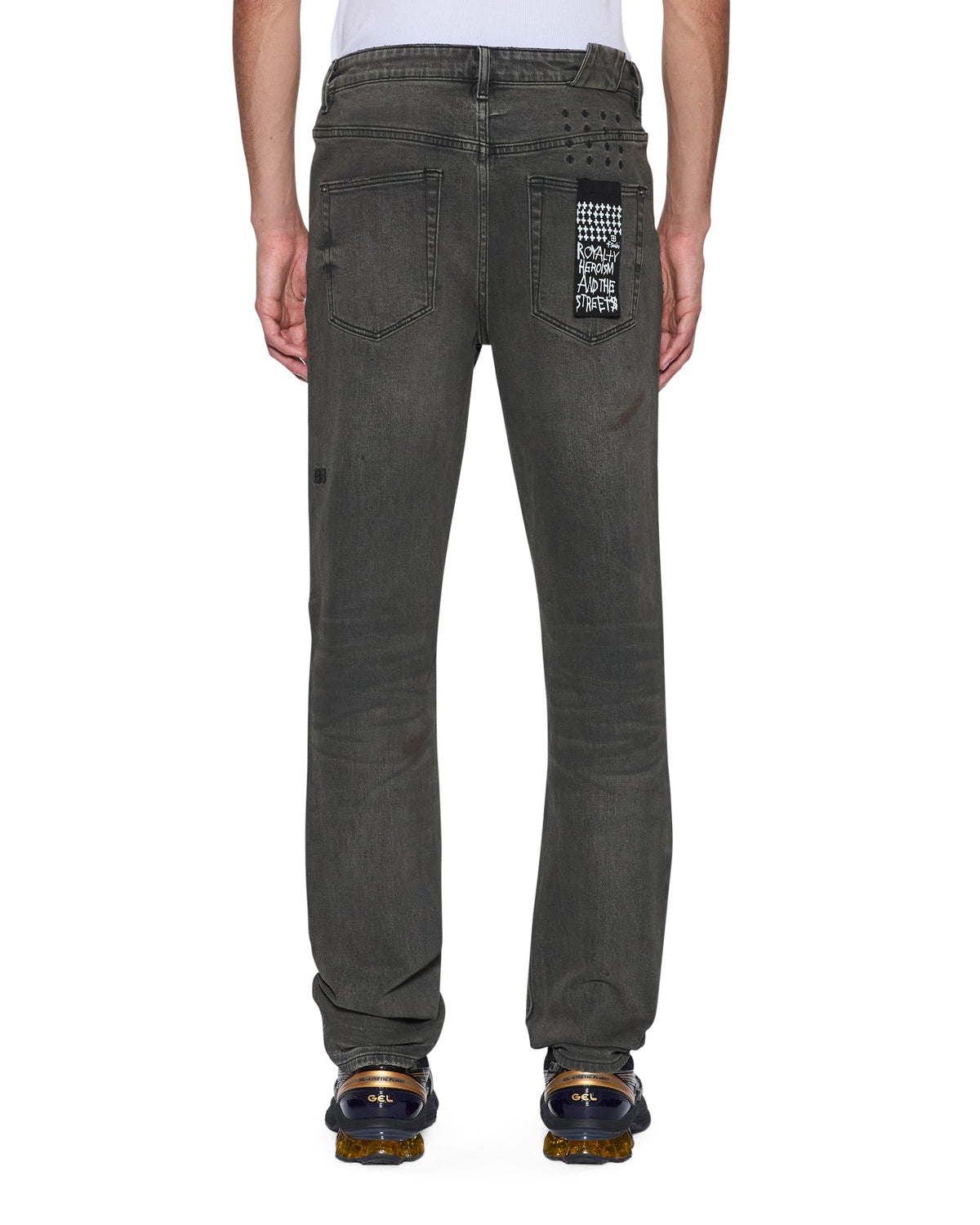 Mens Chitch Mekanik Grey Slim Denim Jeans - Grey