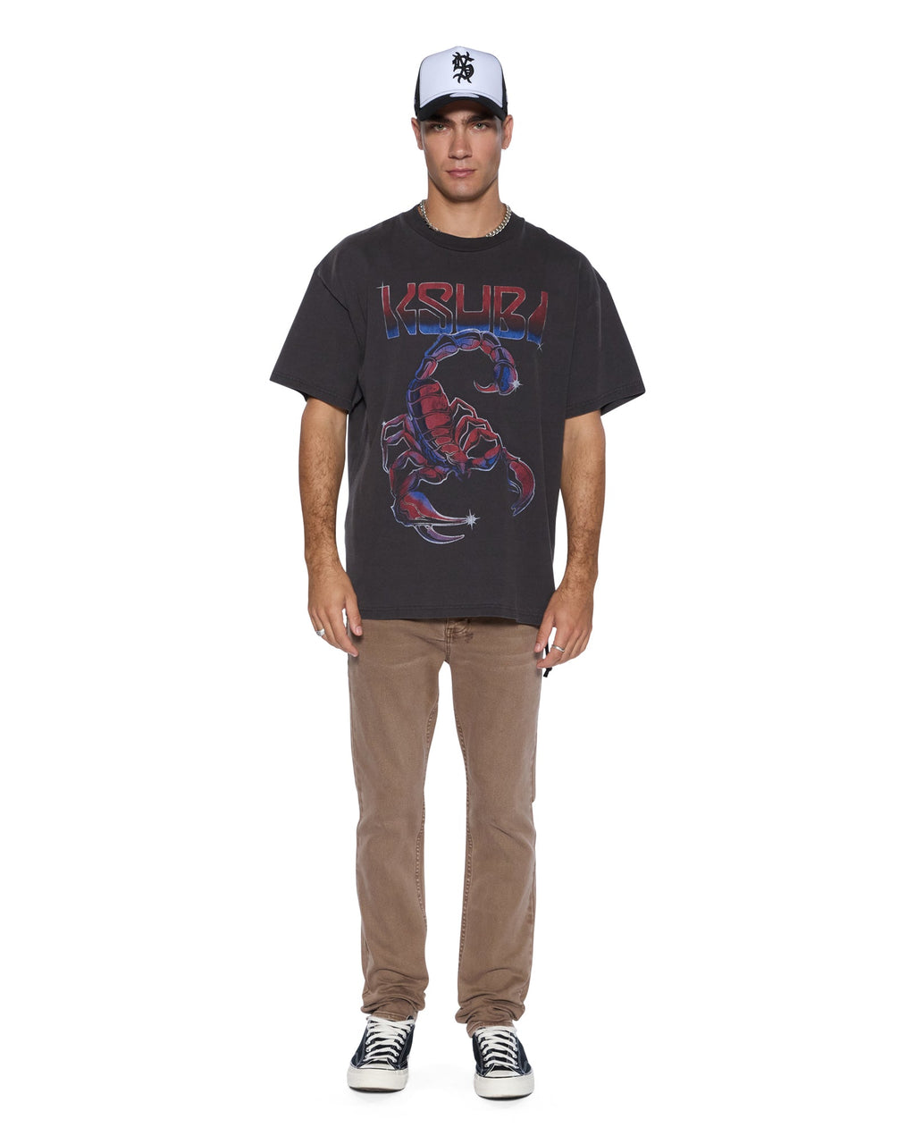 Mens Chitch Oak Slim Denim Jeans - Brown