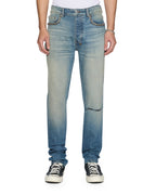 Mens Chitch Portland Stud Trashed Slim Denim Jeans - Denim