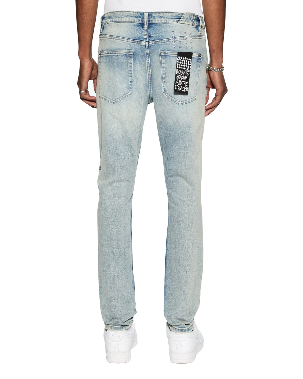 Mens Chitch Punk Blue Slim Denim Jeans - Denim