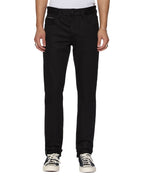 Mens Chitch Selvedge Raw Black Slim Denim Jeans - Black