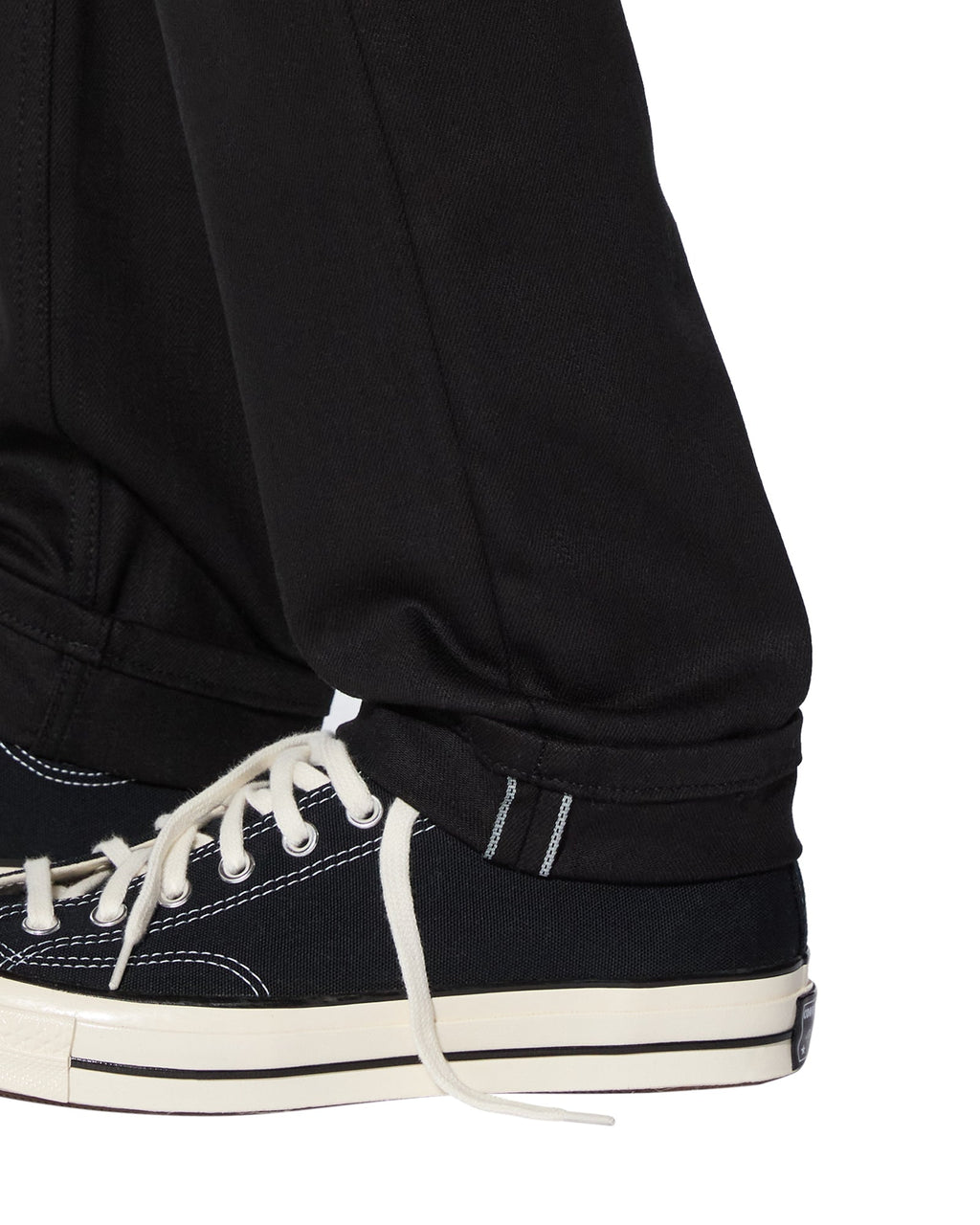 Mens Chitch Selvedge Raw Black Slim Denim Jeans - Black