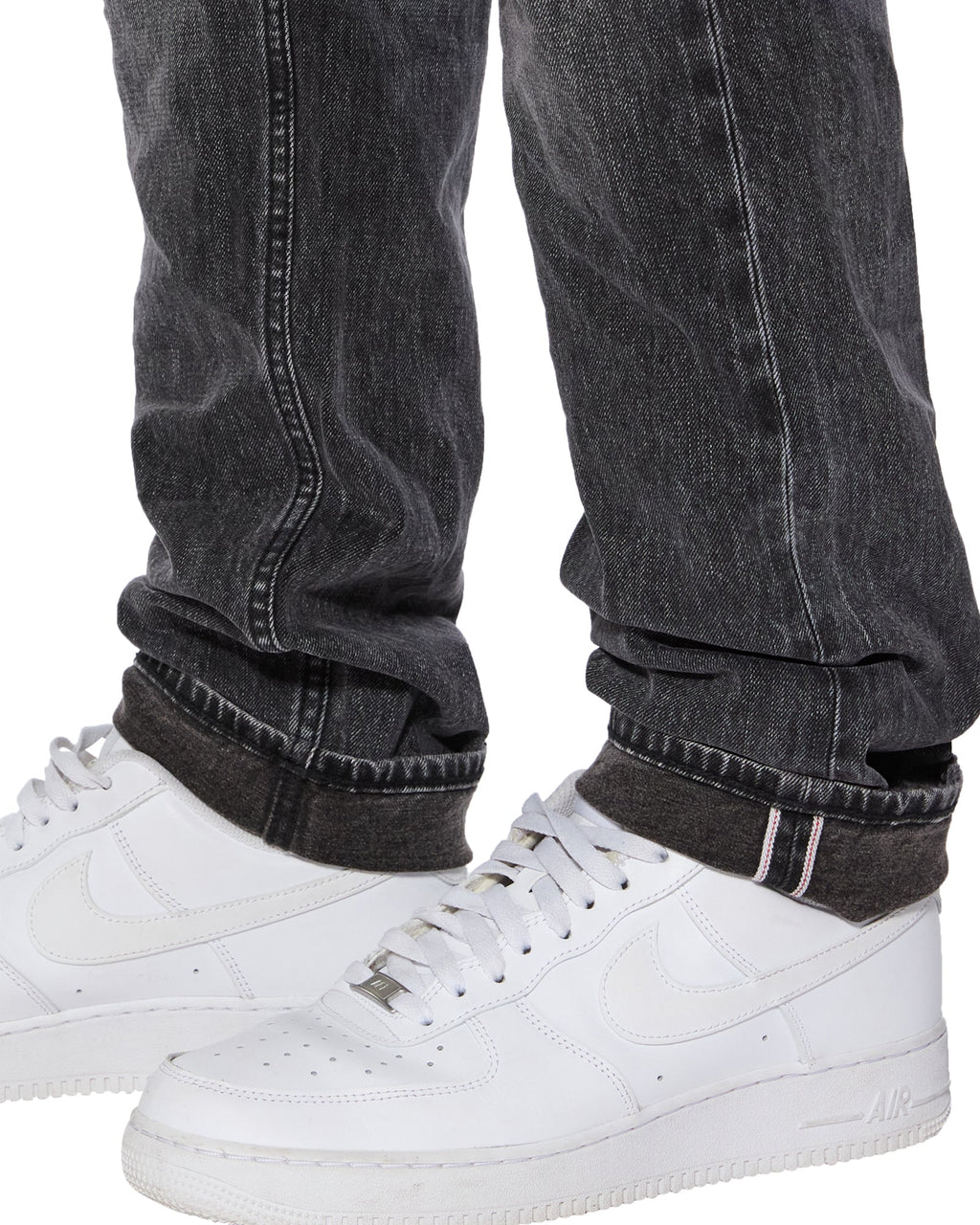 Mens Chitch Selvedge Replika Black Slim Denim Jeans - Black