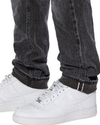 Mens Chitch Selvedge Replika Black Slim Denim Jeans - Black