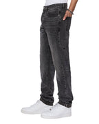Mens Chitch Selvedge Replika Black Slim Denim Jeans - Black