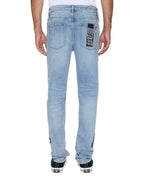 Mens Chitch Striker Patched Slim Denim Jeans - Denim