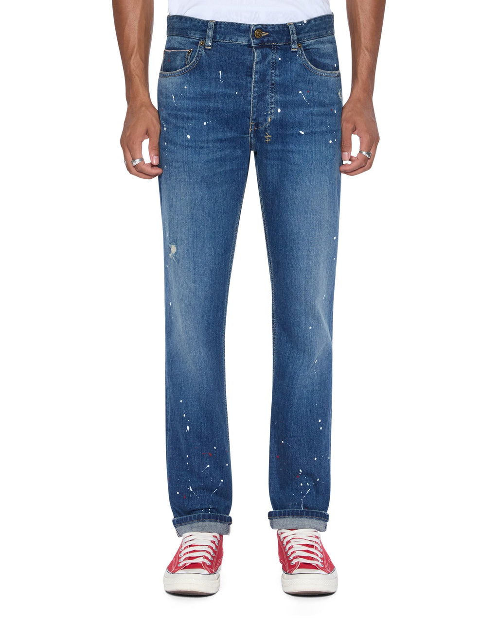 Mens Chitch Selvedge Artist Blue Slim Denim Jeans - Denim