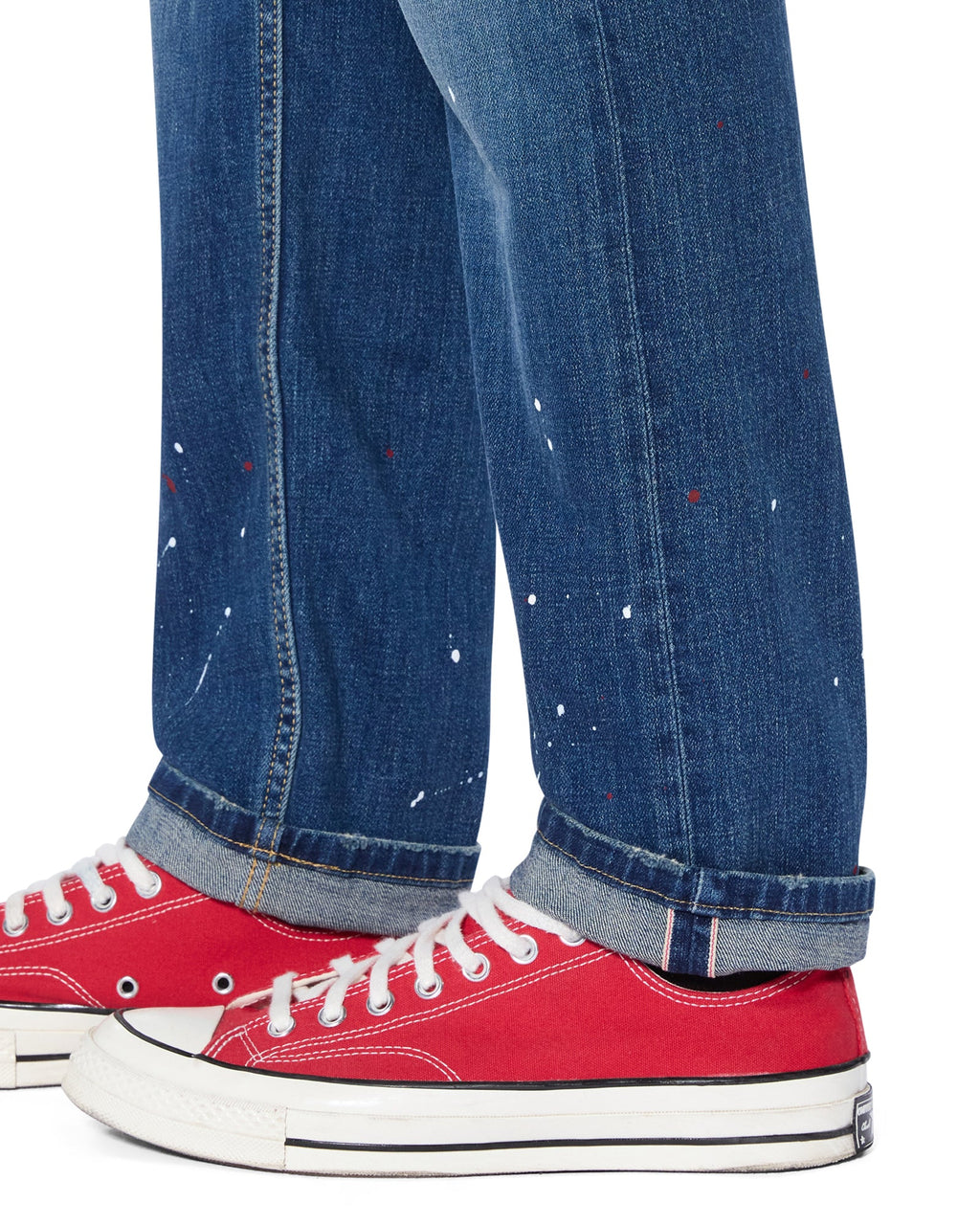 Mens Chitch Selvedge Artist Blue Slim Denim Jeans - Denim