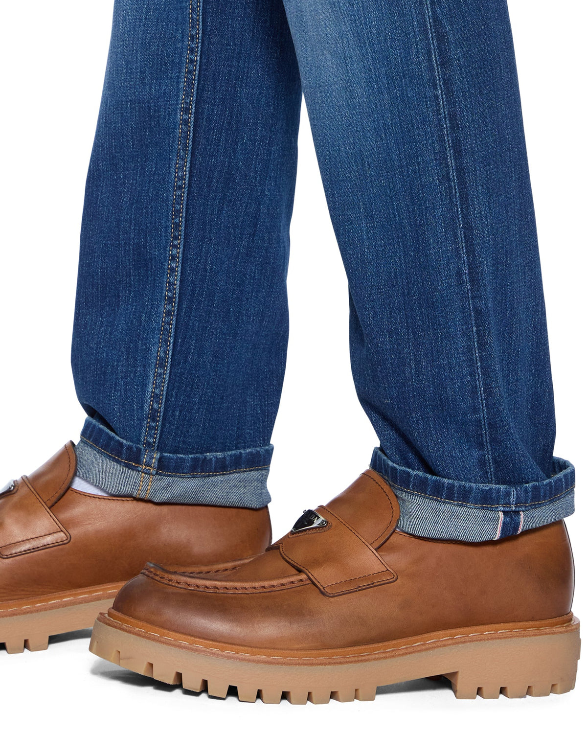 Mens Chitch Selvedge La Blue Slim Denim Jeans - Denim
