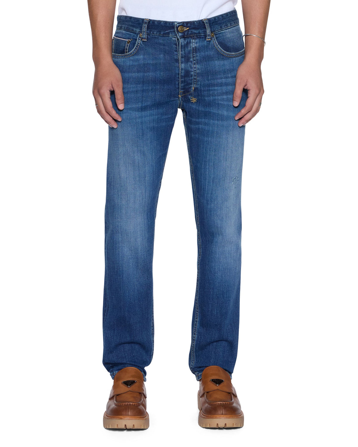 Mens Chitch Selvedge La Blue Slim Denim Jeans - Denim
