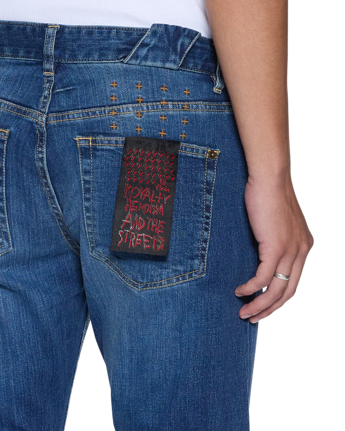Mens Chitch Selvedge La Blue Slim Denim Jeans - Denim