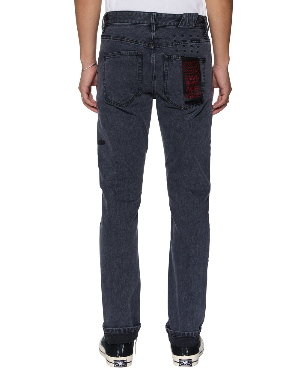 Mens Chitch Selvedge Ny Black Slim Denim Jeans - Black