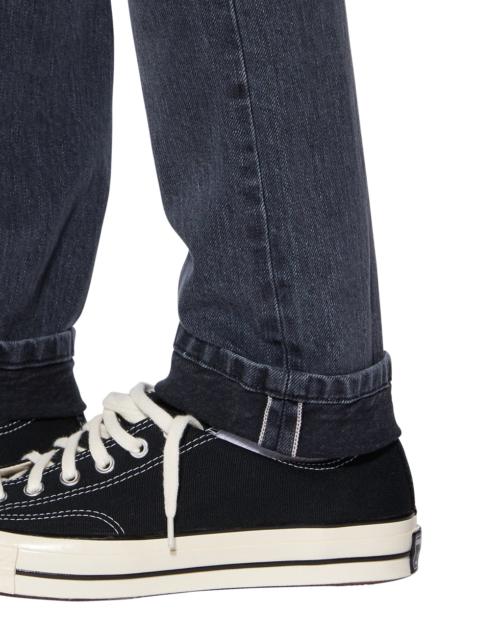 Mens Chitch Selvedge Ny Black Slim Denim Jeans - Black