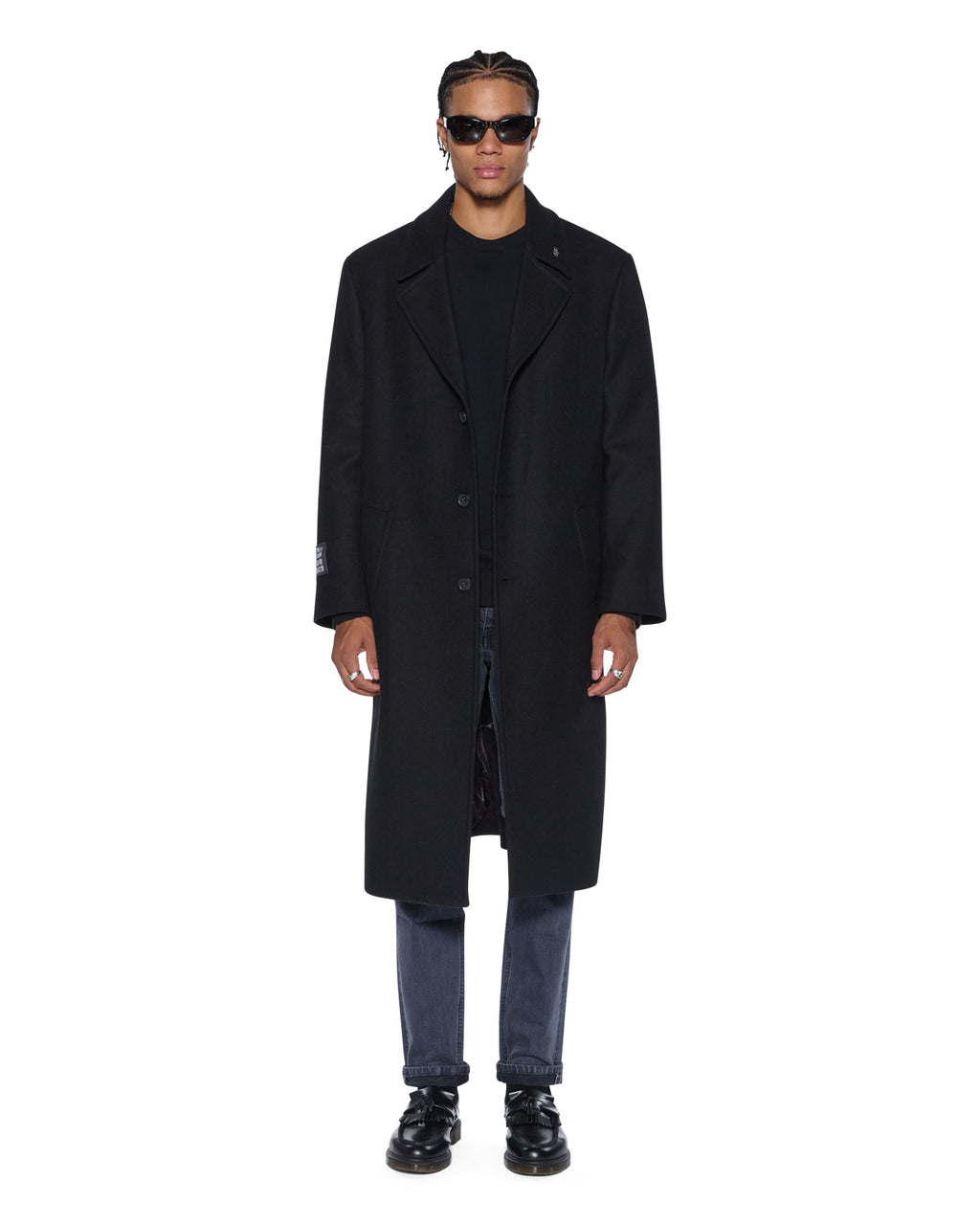 Mens Redemption Wool Coat Black Regular Jackets - Black