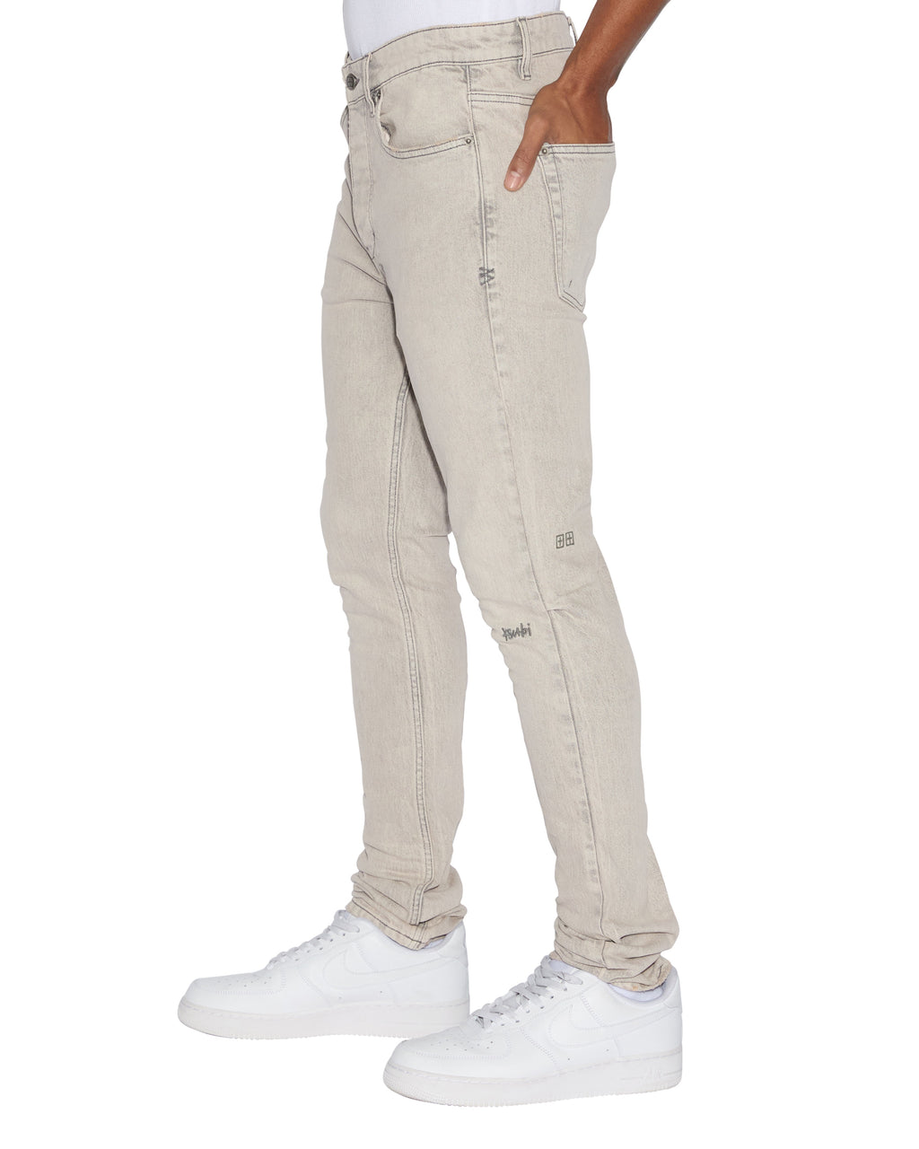 Mens Chitch Pluto Slim Denim Jeans - Grey