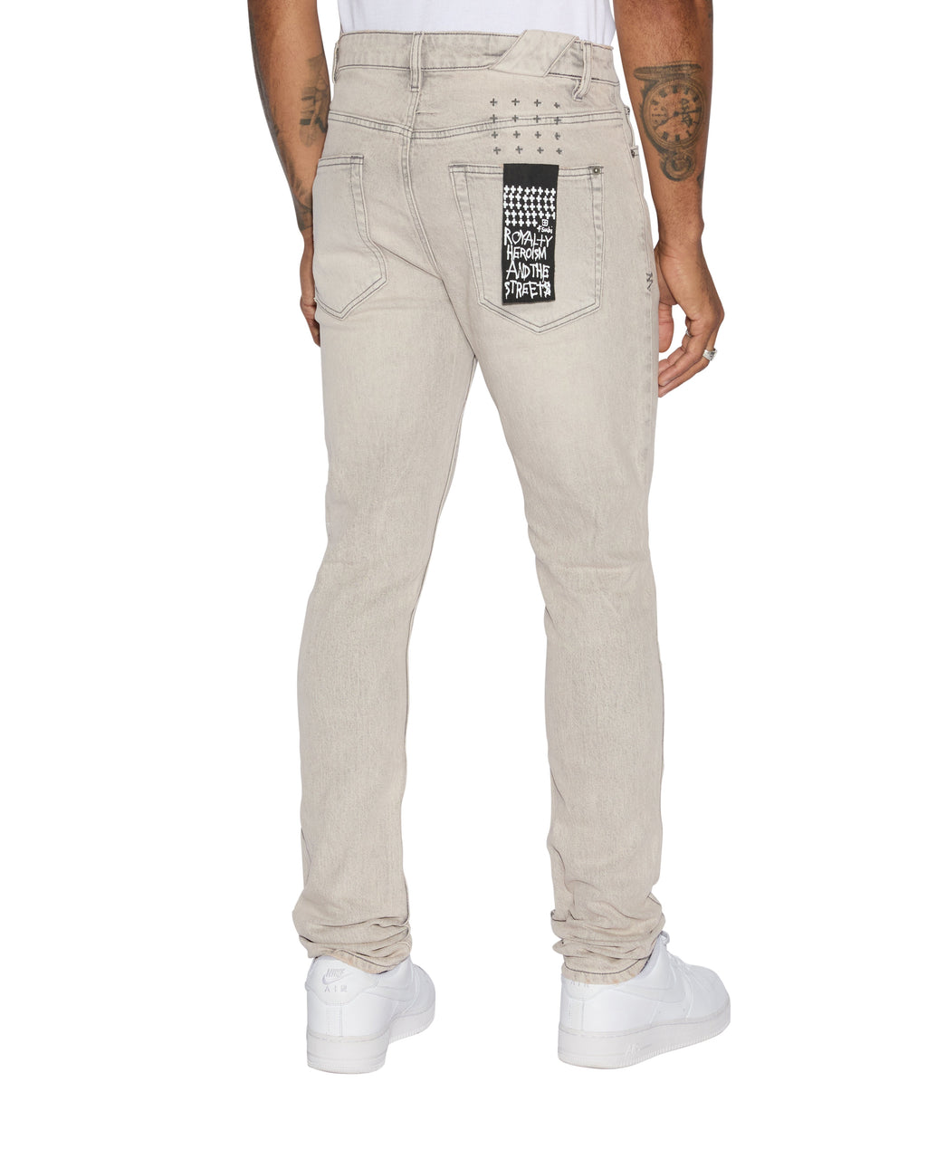 Mens Chitch Pluto Slim Denim Jeans - Grey
